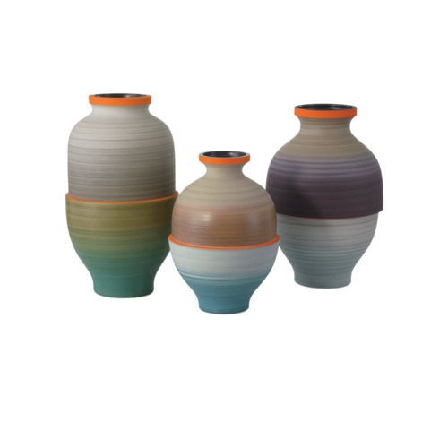 Currey and Company Lighting Happy 80s Vase Set of 3 in Mixed Finishes by Currey & Company 1200-0930