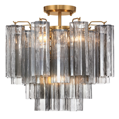 Crystorama Lighting Crystorama Lighting Addis Aged Brass Semi-Flushmount Light ADD-300-AG-SM_CEILING