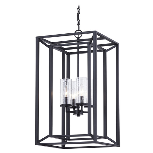 Design Classics Lighting Harmony 14-Inch Foyer Pendant in Matte Black by Design Classics 1746-07