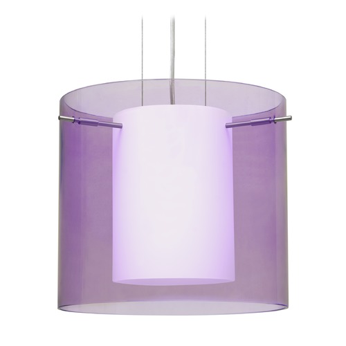 Besa Lighting Pahu Satin Nickel LED Pendant Light