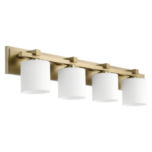 Quorum Lighting 33-Inch Aged Brass Bathroom Light by Quorum Lighting 5369-4-80