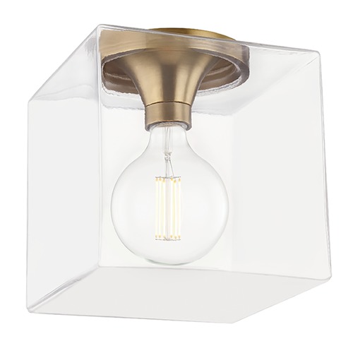 Mitzi by Hudson Valley Grace Aged Brass LED Flush Mount by Mitzi by Hudson Valley H284501SQL-AGB