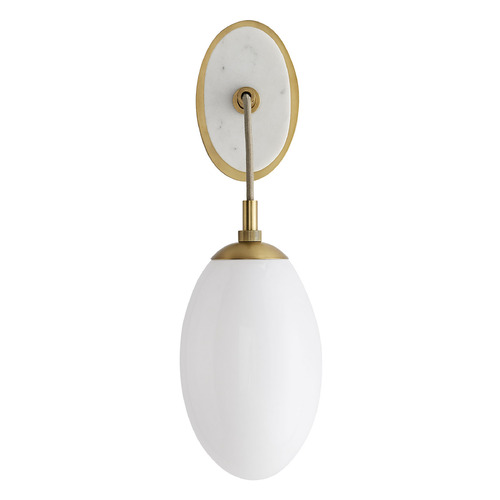 Bindi 18.5-Inch Sconce in Antique Brass & Opal by Arteriors Home