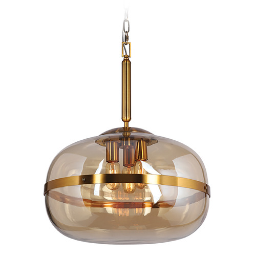 Eurofase Lighting Nottingham 20-Inch Pendant in Antique Brass by Eurofase Lighting 37198-015