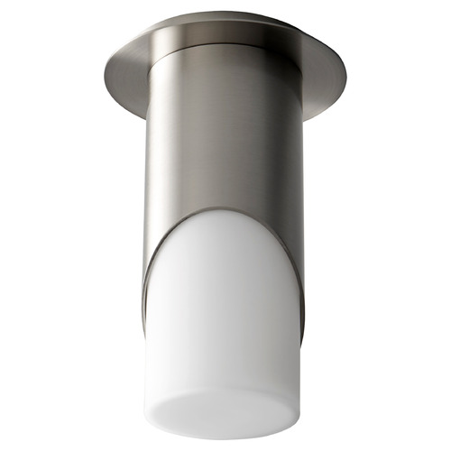 Ellipse Large LED Glass Ceiling Mount in Nickel by Oxygen Lighting