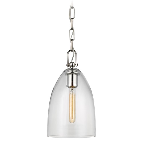 Visual Comfort Signature Collection Chapman & Myers Andros Pendant in Polished Nickel by Visual Comfort Signature CHC5425PNCG