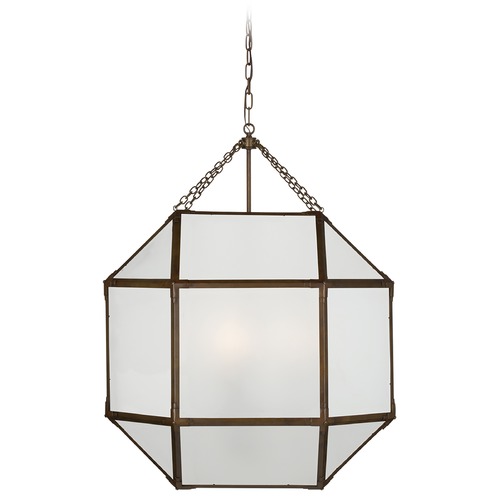 Visual Comfort Signature Collection Suzanne Kasler Morris Grande Lantern in Aged Iron by Visual Comfort Signature SK5034AZFG