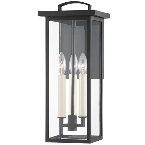 Troy Lighting Eden Textured Black Outdoor Wall Light