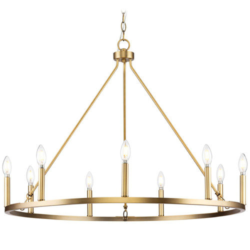 Progress Lighting Progress Lighting Cowan 5-Light Vintage Brass Chandelier P400314-163