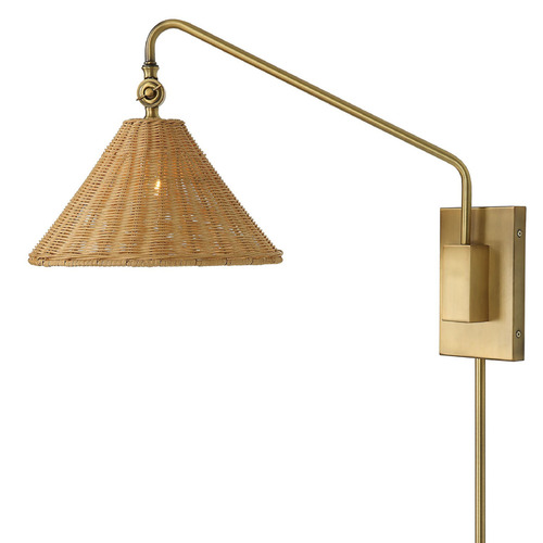 Revelation Design Phuvinh Antique Brass Swing Arm Lamp by Uttermost Lighting