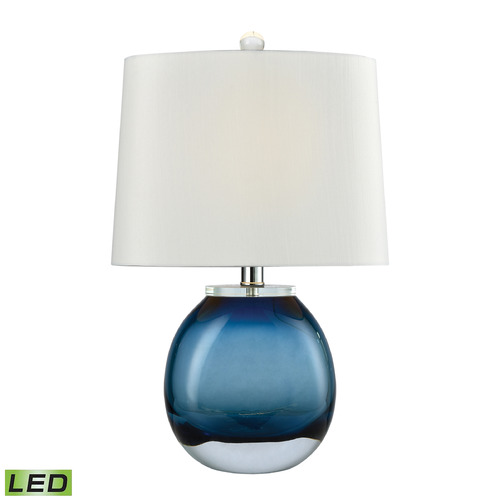 Elk Lighting Elk Lighting Playa Linda Blue LED Table Lamp with Oval Shade D3854BL-LED