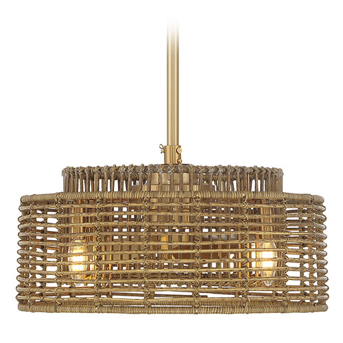 Savoy House Lighting Ferndale Warm Brass LED Ceiling Fan with Light