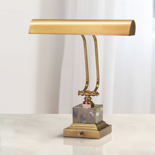 Piano Lamp in Weathered Brass by House of Troy Lighting