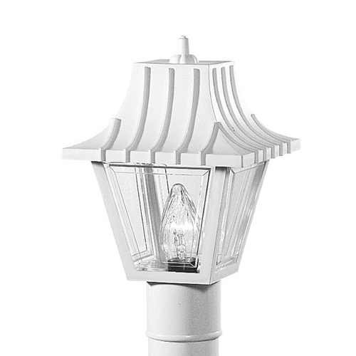 Progress Lighting Mansard Post Light in White by Progress Lighting P5414-30