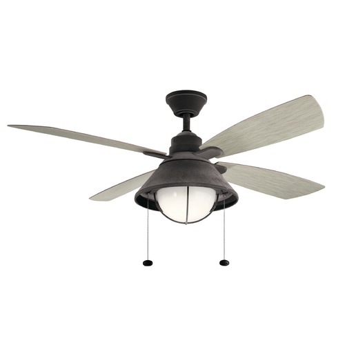 Seaside 52-Inch LED Fan in Weathered Zinc by Kichler Lighting