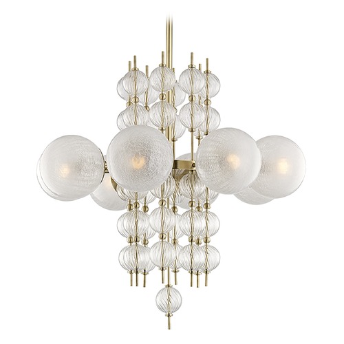 Hudson Valley Lighting Hudson Valley Lighting Calypso Aged Brass Chandelier 6433-AGB