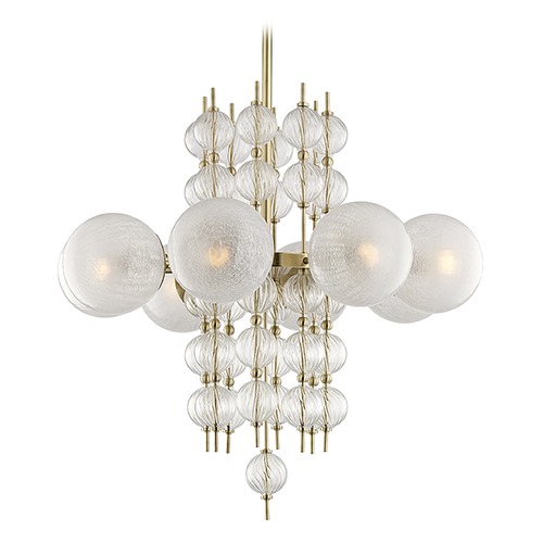 Calypso Aged Brass Chandelier by Hudson Valley Lighting