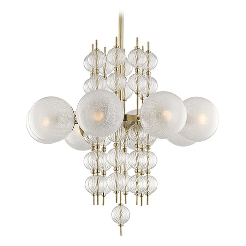 Hudson Valley Lighting Calypso Aged Brass Chandelier by Hudson Valley Lighting 6433-AGB