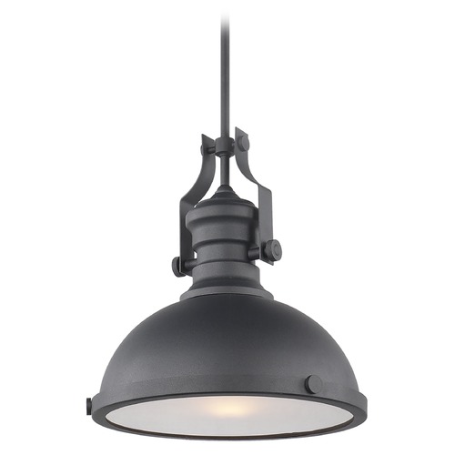 Matteo Lighting Cresswell Series Matte Black Pendant by Matteo Lighting C53802MB