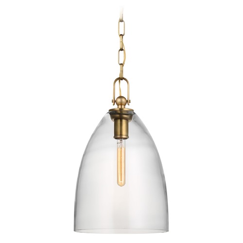 Visual Comfort Signature Collection Chapman & Myers Andros Pendant in Antique Brass by Visual Comfort Signature CHC5426ABCG