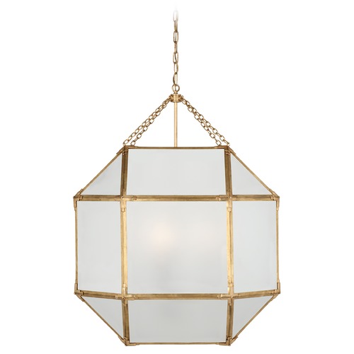 Visual Comfort Signature Collection Suzanne Kasler Morris Grande Lantern in Gilded Iron by Visual Comfort Signature SK5034GIFG