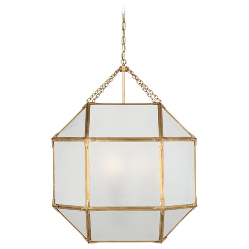 Suzanne Kasler Morris Grande Lantern in Gilded Iron by Visual Comfort Signature
