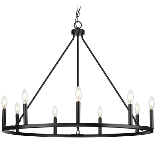 Progress Lighting Cowan 5-Light Matte Black Chandelier