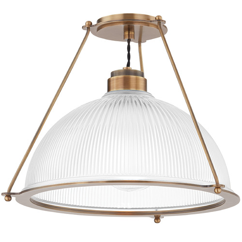 Troy Lighting Troy Lighting Lauren Liess Glint Patina Brass LED Semi-Flushmount Light C2118-PBR