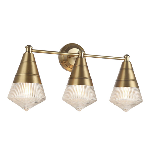 Maxim Lighting Hargreaves 3-Light Bath Light in Natural Aged Brass by Maxim Lighting 10393PRNAB