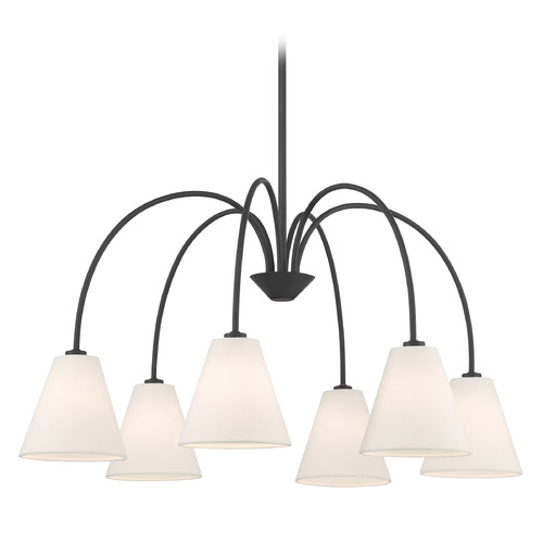 Meridian Matte Black Chandelier