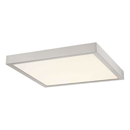 Flat LED Light Surface Mount 10-Inch Square Satin Nickel 2700K 1495LM