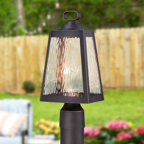 Minka Lavery Talera Oil Rubbed Bronze with Gold LED Post Light by Minka Lavery 73106-143C-L