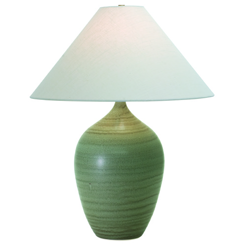 Scatchard Stoneware Green Matte Table Lamp by House of Troy Lighting