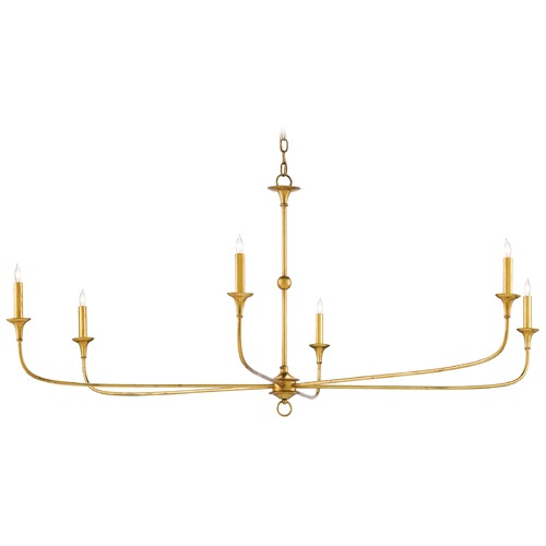 Currey and Company Lighting Nottaway 61-Inch Chandelier in Gold Leaf by Currey & Company 9000-0370