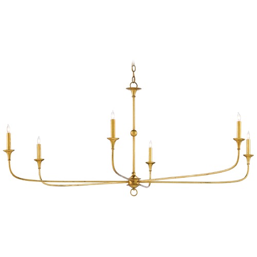 Nottaway 61-Inch Chandelier in Gold Leaf by Currey & Company