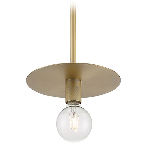 Bizet Vintage Brass Mini-Pendant by Satco Lighting