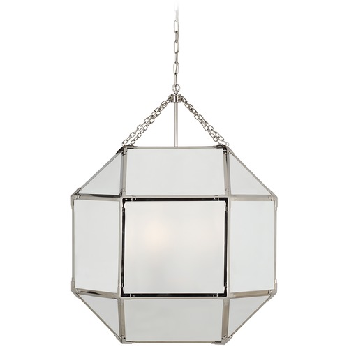 Visual Comfort Signature Collection Suzanne Kasler Morris Grande Lantern in Nickel by Visual Comfort Signature SK5034PNFG