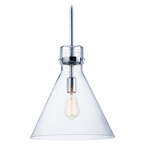 Maxim Lighting Seafarer Polished Chrome LED Pendant Light with Conical Shade