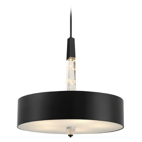 George Kovacs Drifting Droplets Coal Pendant Light with Drum Shade