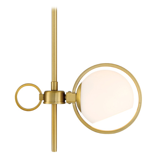 Designers Fountain Teatro Brushed Gold Pendant Light with Bowl / Dome Shade