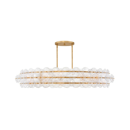 Rene 60-Inch Chandelier in Distressed Brass by Fredrick Ramond
