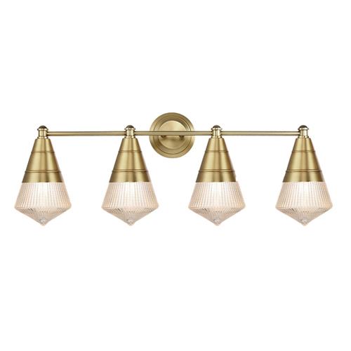 Hargreaves 4-Light Bath Light in Natural Aged Brass by Maxim Lighting
