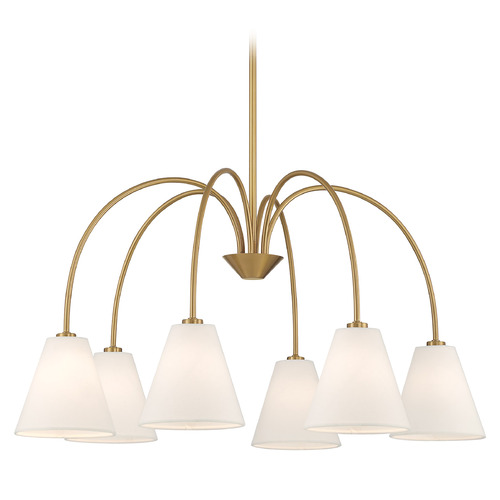 Meridian Natural Brass Chandelier