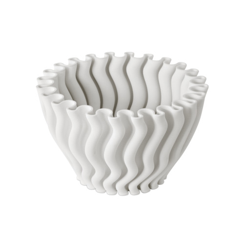 Ripple Vase in White by Currey & Company