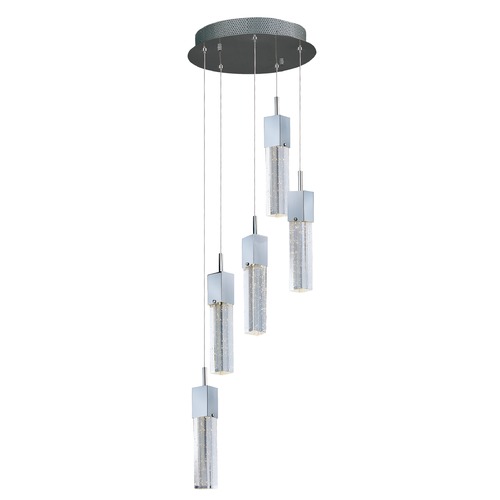 Fizz III 5-Light LED Pendant in Polished Chrome by ET2 Lighting