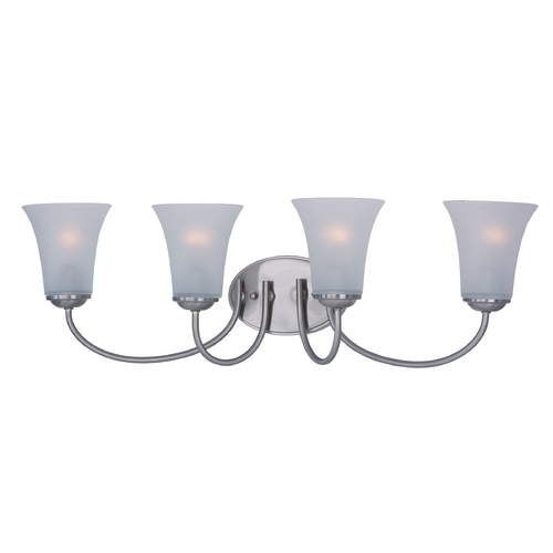 Maxim Lighting Logan Satin Nickel Bathroom Light by Maxim Lighting 10054FTSN