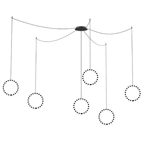 Marquee Multi-Pendant Canopy System in Black by Kuzco Lighting