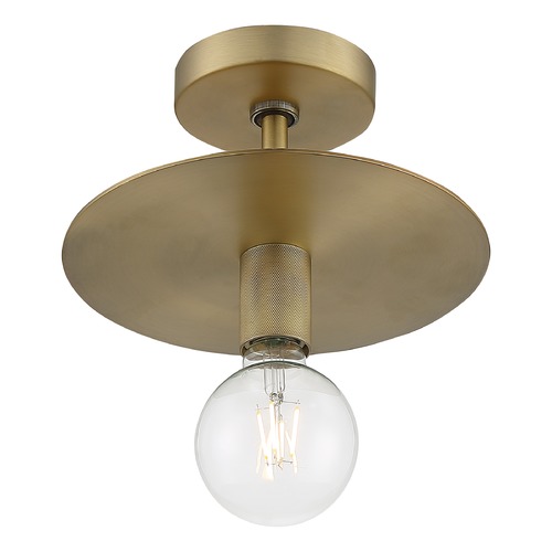 Bizet Vintage Brass Semi-Flush Mount by Satco Lighting
