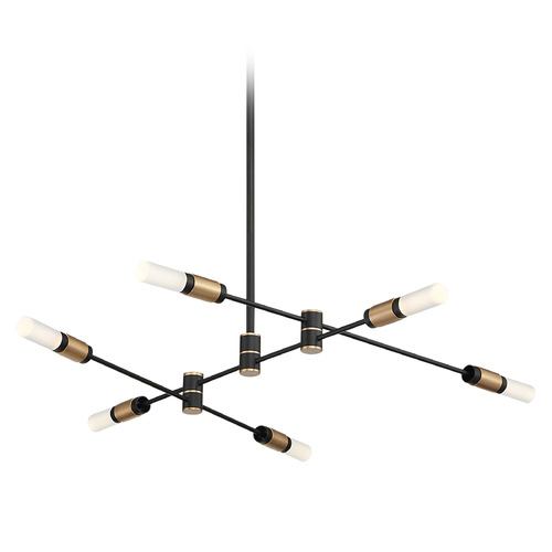 Eurofase Lighting Albany 32-Inch Chandelier in Black & Brass by Eurofase Lighting 37050-016