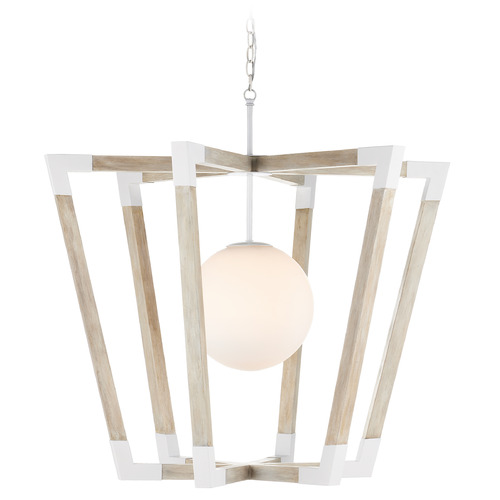 Bastian 37-Inch Wide Globe Pendant in Sandstone by Currey & Company